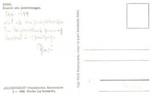 Zsibó, Jibou; Kossuth utca, Járásbíróság / street view with court