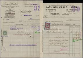 1912-1917 Különböző gyárak (Taussig Sámuel, Eisner Testvérek, Bleyer és Guttmann, stb.) díszes fejlé...