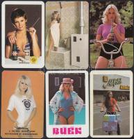 1980 17 db hölgyeket ábrázoló reklámos kártyanaptár