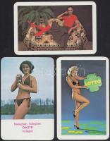 1980 17 db hölgyeket ábrázoló reklámos kártyanaptár