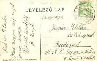 1911 Nagymarton, Mattersburg, Mattersdorf; Vasútállomás. Schön Samuel kiadása / Bahnhof / railway st...