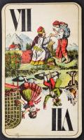 cca 1955 42 lapos tarokk kártya, Játékkártyagyár és Nyomda, tisztított
