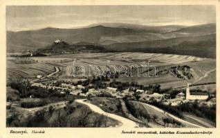 Hárskút, Lipovník; Soroskői szerpentin út, háttérben Krasznahorkaváralja és a vár / serpentine road, church, Krásnohorské Podhradie with the castle in the distance (EK)