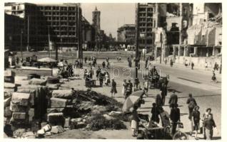 Berlin, Alexanderplatz / square after WWII, destroyed buildings ruins. photo