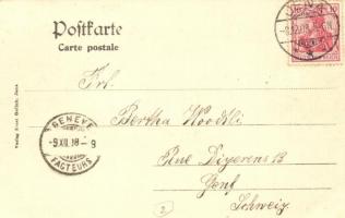 1908 Jena, Sachsenhaus, Corps Saxonia / Student fraternity house. Studentica, fencing art postcard  ...