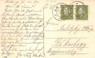 1932 Pocking und Umgebung, Bahnhof / railway station with map