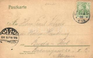 1905 Walheim, Bahnhof, Ausblick auf Hahn, Kirche, Neue Walheimer Kalkwerke / railway station, church...