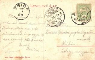 1907 Karcag, Otthon szálloda a Rózsa utcával, Iparos Otthon, üzlet. Kiadja Nagy Lajos 861. (EK)