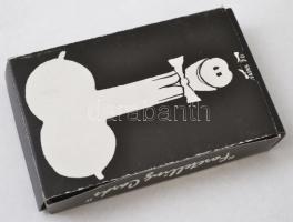 Erotikus karikatúra jóskártya, vetőkártya, 36 lapos, dobozban