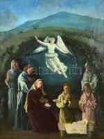 Barta Ernő (1878-1956): Jézus születése. Olaj, vászon, jelzett, keretben, 80×60 cm