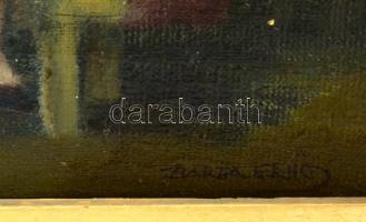 Barta Ernő (1878-1956): Jézus születése. Olaj, vászon, jelzett, keretben, 80×60 cm