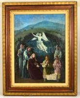 Barta Ernő (1878-1956): Jézus születése. Olaj, vászon, jelzett, keretben, 80×60 cm