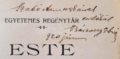 Bársony István: Este. Elbeszélések. Egyetemes Regénytár. Bp.,[1914],Singer és Wolfner,(Hungária-ny.)...