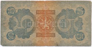Csehszlovákia 1921. 5K T:III-,IV
Czechoslovakia 1921. 5 Korun C:VG,G 
Krause 15