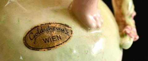 Goldscheider Wien táncoló akt, kézzel festett, jelzett, nagyon apró lepattanással, m: 27,5 cm /

D...