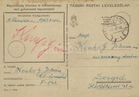 1943 Muszkaföld. Német léghajó. Tábori Postai Levelezőlap / WWII Hungarian military field post. Germ...