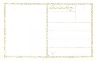 Boldog Húsvéti Ünnepeket! Kézzel festett művészlap. Rigler József Ede kiadása (R.J.E.)  / Hand-paint...