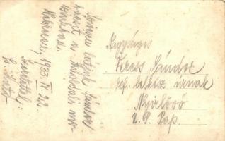 1933 Debrecen, Bocskai tér 10. Meteor Mozgó, mozi, létra, filmplakát. photo (EK)