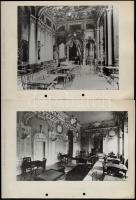 cca 1960-1980 a Forum Hotel bécsi kávéháza; a régi Hungária Kávéház, 4 db fotónagítás, kartonra raga...