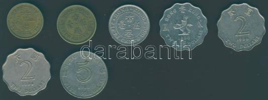 Hongkong 1960-1994. 10c, 50c (2klf db), 2$ (3x) 2klf, 5$ (1x) T:2/3,3 Összesen 7db!