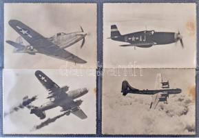 48 db MODERN képeslap második világháborús katonai repülőgépekkel / 48 modern postcards of WWII military aircrafts
