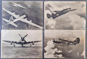 48 db MODERN képeslap második világháborús katonai repülőgépekkel / 48 modern postcards of WWII mili...