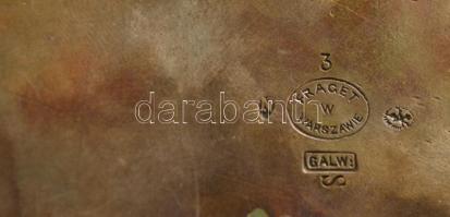 Fraget Warszawie cukordoboz, ezüstözött alpakka, jelzett, jó állapotban, 12,5×9,5 cm, m: 9,5 cm

F...