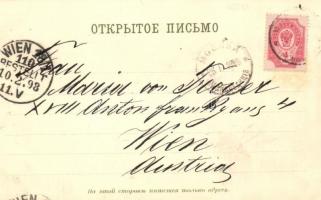 1898 (Vorläufer!) Saint Petersburg, St. Petersbourg; Pont St. Nicolas, Théatre d'Alexandre, Tro...