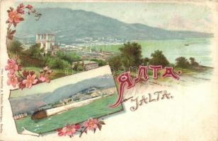 Yalta, Jalta; Art Nouveau, floral, litho