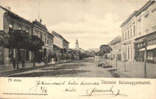 1905 Balassagyarmat, Fő utca, városháza, Fischer üzlete (EK)