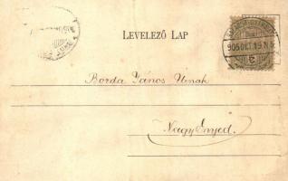 1905 Balassagyarmat, Fő utca, városháza, Fischer üzlete (EK)