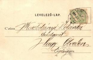 1902 Monor, Kossuth tér és szobor, Kerületi takarékpénztár, Strasser Sándor üzlete. Herodek István k...