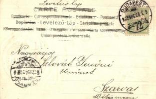 1902 L' Allemande / German lady with coat of arms and flag. Serie 653. Nr. 10. Art Nouveau, Emb...