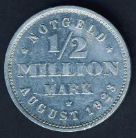 Német Birodalom / Weimari Köztársaság / Hamburg 1923J 1/2Million M T:2/3+