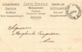 1902 Torre dell' Orologio. Hungarian Art Nouveau postcard. Serie 785. Nr. 3. litho  s: Basch Ár...