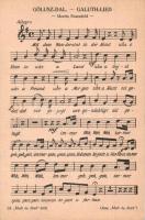 Gólusz-dal. Héber dal kottás lapja. Múlt és Jövő kiadása / Galuth-Lied (Morris Rosenfeld) Hebrew song with music sheet. Judaica (EK)