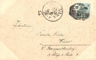 1900 Art Nouveau lady litho. Theo. Stroefer's Kunstverlag, Nürnberg - Postkarte im modernen Sty...