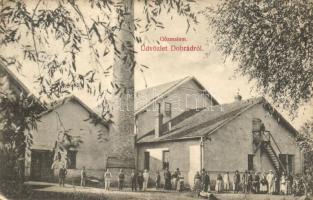 1911 Dombrád, Gőzmalom a munkásokkal (EK)