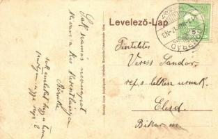 1913 Dombrád, Tisza part csónakázókkal. Hetényi Lajos fényképész felvétele   (EK)