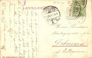 1908 Dombrád, templom, utcakép, Szeifert malma, Schwartz Márkusz üzlete és saját kiadása  (EK)