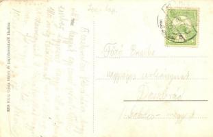 1916 Kisvárda, várrom, Görög és római katolikus és református templomok, Fő piac, M. kir. Posta és t...