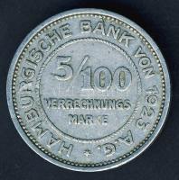 Német Birodalom / Weimari Köztársaság / Hamburg 1923J 5/100 Verrechnungsmarke T:2-/3+
