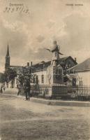 1929 Dombrád, Hősök szobra, templom, katona (EK)