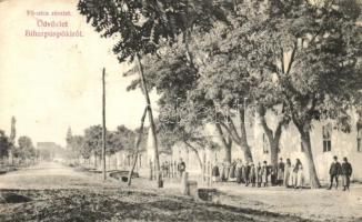 1915 Biharpüspöki, Bischof Bihar, Episcopia Bihor; Fő utca. Pontellki Emil kiadása / main street (EK)