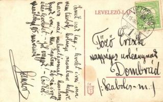 1915 Mezőtelegd, Tileagd; Görög keleti templom, utca / Greek Orthodox church, street  (fl)