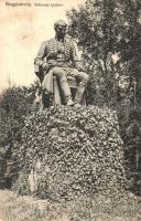 1915 Nagykároly, Carei; Kölcsey szobor, kiadja Csókás László / statue (EK)