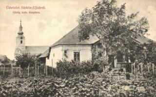 1911 Sárközújlak, Sárköz-Újlak, Livada Mica; Görög katolikus templom, kúria szőlőskerttel / church, villa with vineyard (EK)