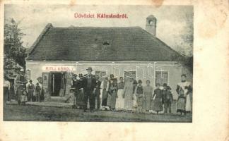 1908 Kálmánd, Camin; Ritli Károly üzlete. Divald Károly fia kiadása / shop (EK)