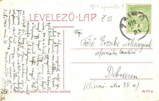 1910 Zsibó, Jibou; vasútállomás. W.L. Bp. 6081. Czenk György utódai kiadása / Bahnhof / railway stat...