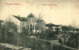 1910 Zsibó, Jibou; Kossuth utcai villasor. W.L. Bp. 6079. Czenk György utódai kiadása / villa alley (EK)
